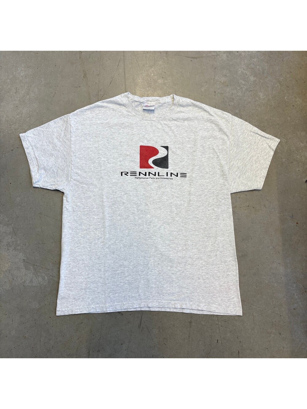 Vintage 2000s Rennline Performance Car Parts Porsche T-Shirt Extra Large Gray